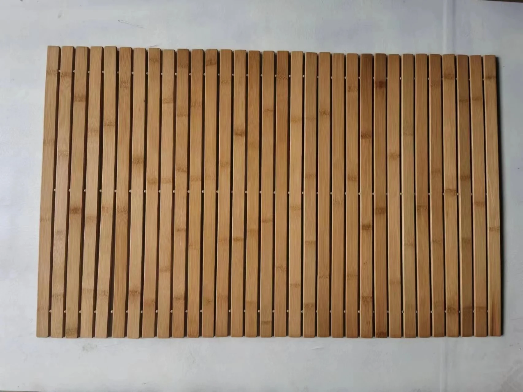Simple Square Bamboo Floor Mat for Toilet, absorbent, non-slip, eco-friendly, easy to clean, perfect for bathroom use, a — photo 5