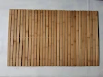 Simple Square Bamboo Floor Mat for Toilet, absorbent, non-slip, eco-friendly, easy to clean, perfect for bathroom use, a — photo 5