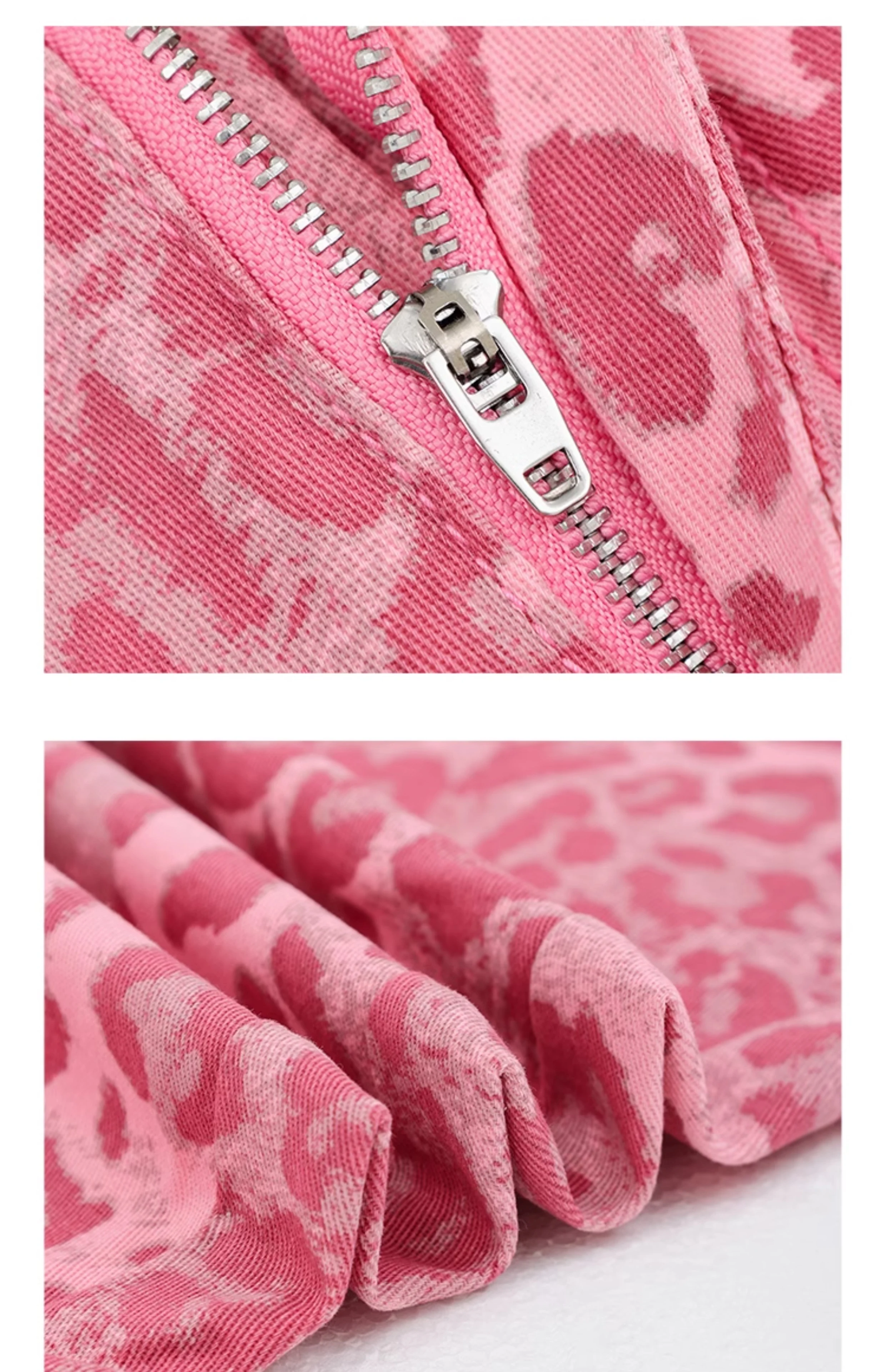 Calças Jeans Leopard Femininas Finas Retas Soltas Conforto e Estilo em Uma Só Peça. Perfeitas para um Visual Moderno e Despojado. — foto 18