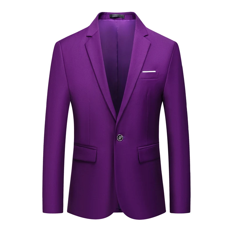 Title 13, Mens one-button slimming blazer jacket. A mode...
