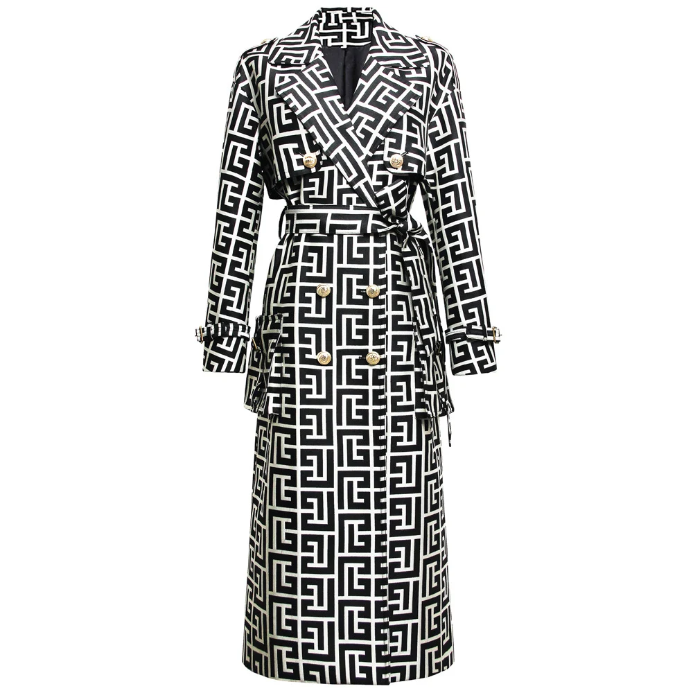 Schwarzer, mittellanger Trenchcoat für Damen, ideal für Übergangswetter. Stilvoll und funktional, ein Must-Have für jede Garderobe. — foto 10