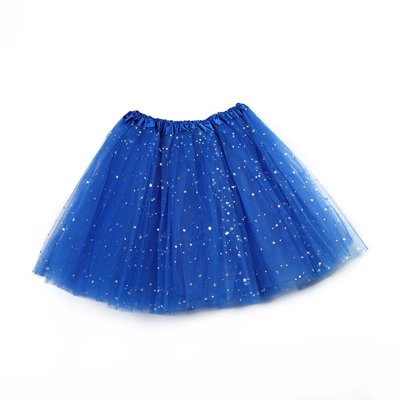 Kinder pettiskirt met pailletten en glittersterren TUTU rok, dansrok, ideaal voor optredens en feesten. — foto 9