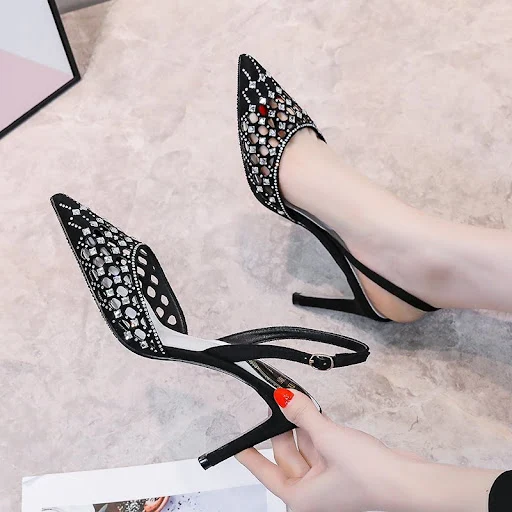 Title 4, New Summer Pointed Rhinestone Stiletto High Hee...