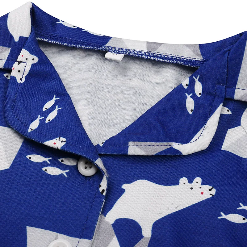 Title 15, Pijama de duas peças com estampa casual para ca...