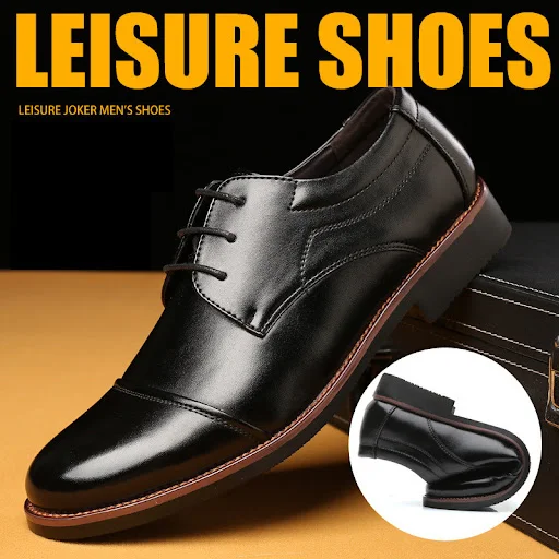 Title 2, Mens Leather Shoes Plus Size Business Casual L...