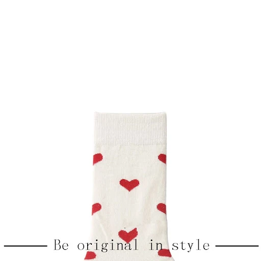 Title 4, Tube Socks Female With Hearts Sweet Long Socks