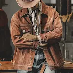 Jaqueta jeans masculina vintage americana outono inverno, casaco de ganga folgado, casual e moderno, ideal para um visual confortável e com estilo atemporal. — foto 10
