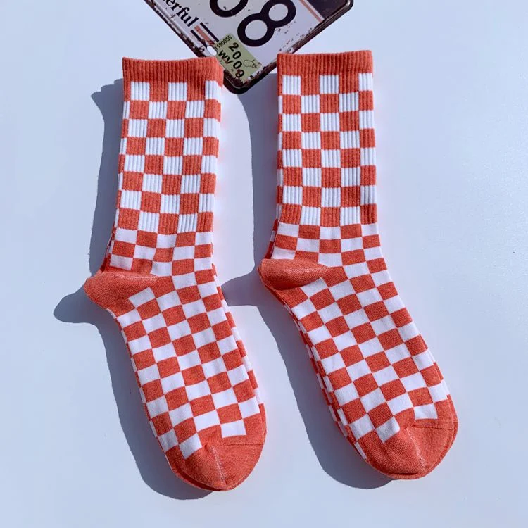 Title 10, Chessboard Socks Trendy Street European and Ame...