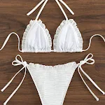 Women's Solid Color Stringy Selvedge Sexy Bikini. A flattering and stylish bikini for the beach or pool. Feel confident — photo 13