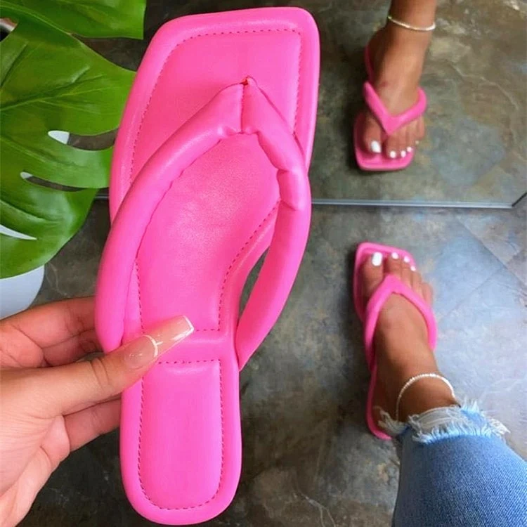 New Women's Shoes Toe Slippers Flip Flops Flat Sandals Comfortable Summer Footwear Stylish and Versatile Ladies' Shoes P — photo 6