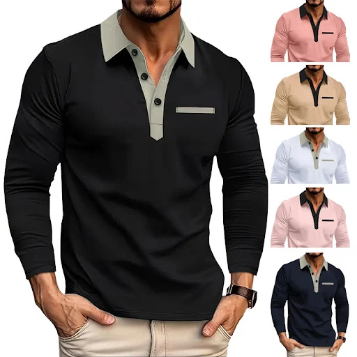 Title 10, Stitching Long Sleeve Fashion Slim Fit Top for ...