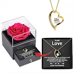Necklace Gold Card Gift Box