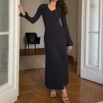 Autumn and Winter High-Grade Dress, featuring a slimming waist, elegant and graceful design, providing a sophisticated a — photo 5