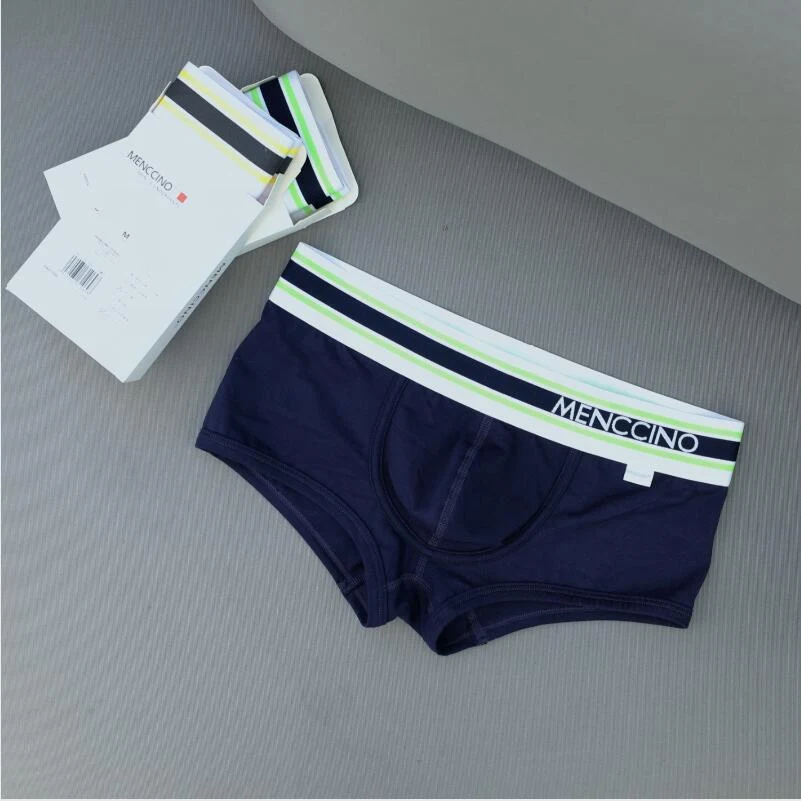 Cuecas Boxer Masculinas de Algodão Cor Sólida Confortáveis Roupa Íntima Respirável Macia Ideal para o Dia a Dia — foto 5