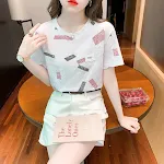 Women's cotton short-sleeved T-shirt, sense of design, Western style, all-matching loose fit, offering comfort and style — photo 6