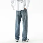 Europese en Amerikaanse street retro jeans voor heren, vintage stijl, losse pasvorm, ideaal voor een casual en trendy look met een vleugje retro. — foto 3
