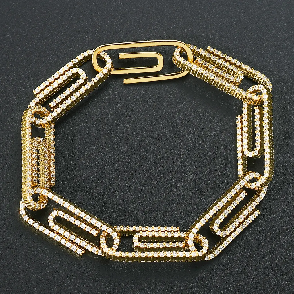 Pulseira Hip Hop masculina com fecho de clip de 10mm, design moderno e elegante para um visual urbano e cheio de atitude. — foto 6