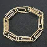 Pulseira Hip Hop masculina com fecho de clip de 10mm, design moderno e elegante para um visual urbano e cheio de atitude. — foto 6