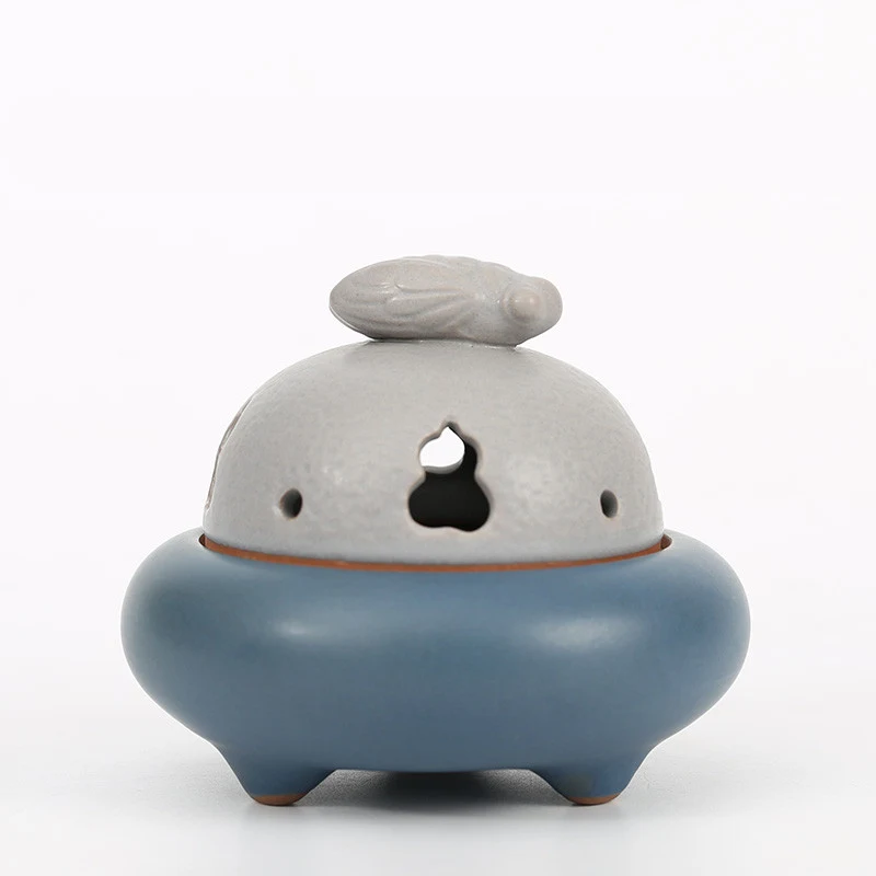 Ceramic Antique Small Sandalwood Incense Burner, creates a calming atmosphere, perfect for meditation and relaxation, el — photo 1