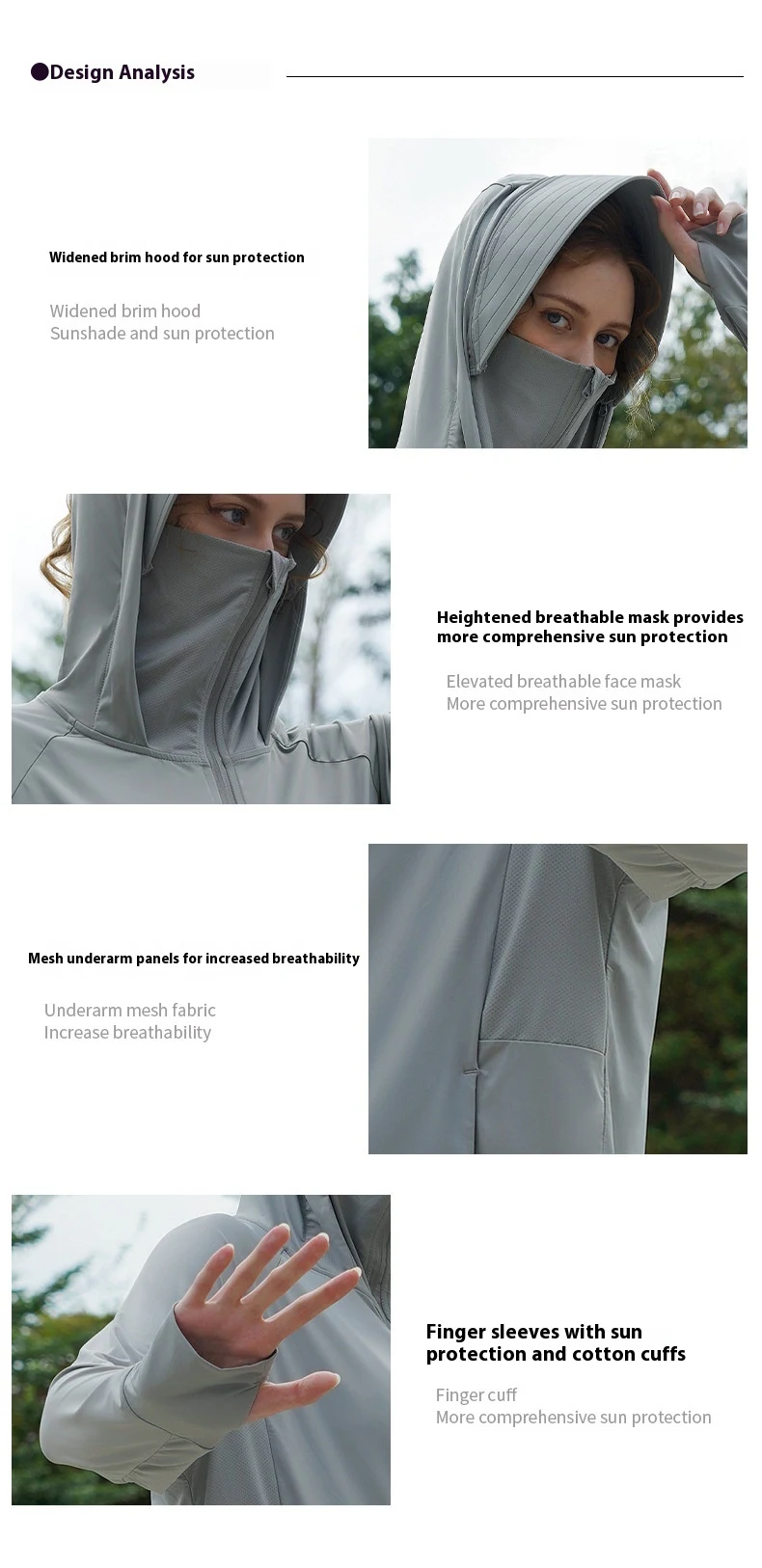 Title 2, Womens Outdoor Hooded Sun Protection Clothing ...