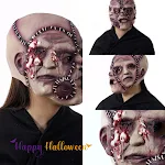 Maschera di Halloween Grimace a tre lati, horror cosplay, accessorio per feste spaventoso. Perfetta per un look terrificante! — foto 1