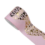 Fita de Laço DIY 75cm com Fio, Impressão e Dourado. Crie Laços, Cintos e Decore. Personalize seus projetos com estilo. — foto 2