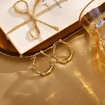 Bamboo Earrings Gold