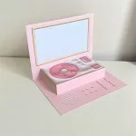 Biglietti di auguri stereoscopici creativi per compleanno con fonografo Un regalo unico che unisce musica, arte e ricordi speciali per ogni età. — foto 3