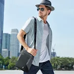 Bolsa de Ombro Masculina Casual de Negócios Messenger Leve Moda Tendência Mochila Diagonal Pequena. Prática e estilosa para o dia a dia. — foto 4