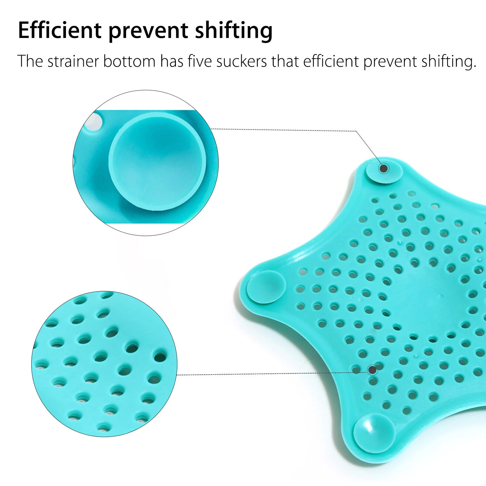 3PCS Silicone Starfish Sink Drain Filter Bathtub Hair Catcher Stopper Drain Hole Filter Strainer for Bathroom Kit — photo 17