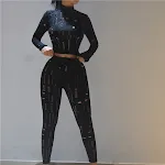 European And American Style Cutout Ripped High Waist Tight Trousers. Leisure Sports Suit. Comfortable and stylish for an — photo 8