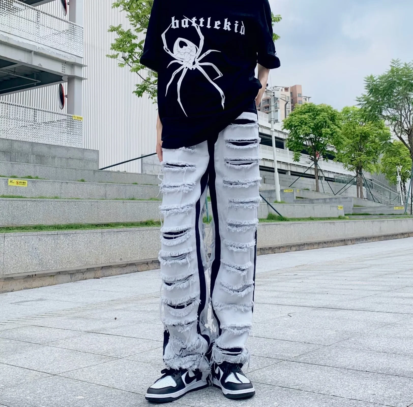 Title 3, Heren Ripped Jeans Street Straight Casual Veelz...