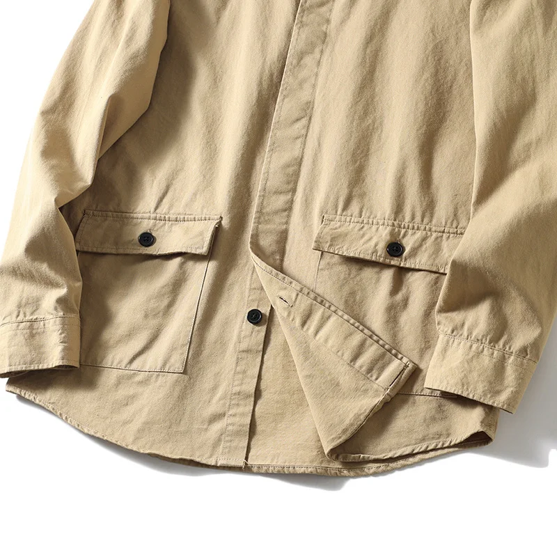 Title 8, Camisa masculina casual com carcela simples, la...