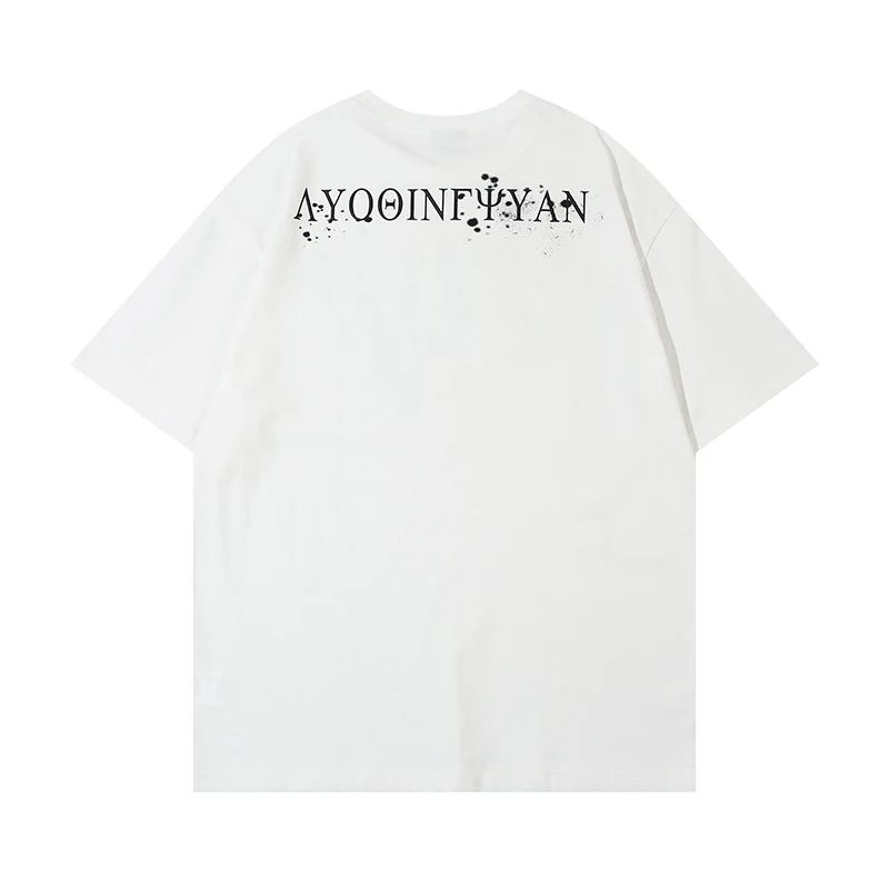 Abstract Graffiti Printed Loose T-shirt Men. Comfortable, stylish, and perfect for summer casual wear. Get an urban and — photo 12