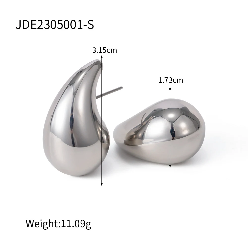Brincos de gota de água ocos, dourados e leves. Adicione um toque de elegância com conforto, perfeitos para uso diário. — foto 3