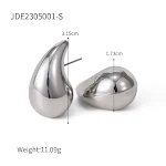 Brincos de gota de água ocos, dourados e leves. Adicione um toque de elegância com conforto, perfeitos para uso diário. — foto 3