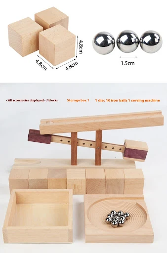 Title 5, Track Race Marble Building Blocks Childrens So...