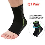 Gebreide, elastische enkelbrace voor ondersteuning en comfort. Biedt flexibele stabiliteit, ademend materiaal, ideaal voor sport en dagelijks gebruik. — foto 3