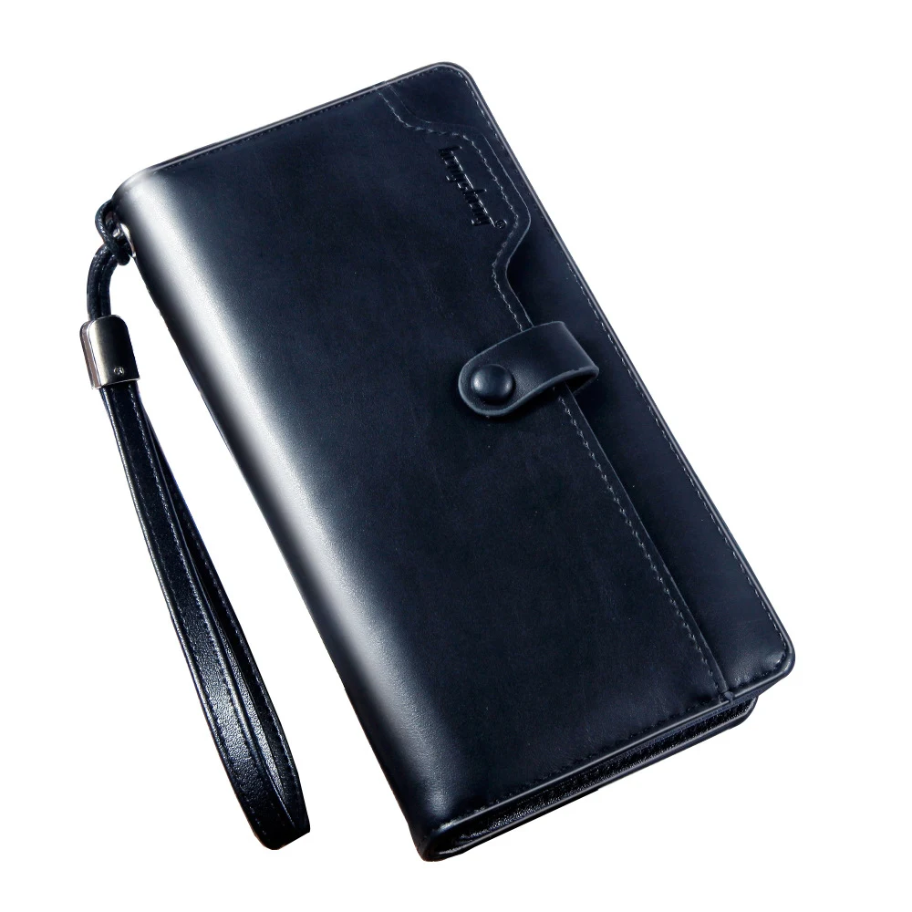 Heren clutch portemonnee, lange portemonnee voor heren, stijlvol en functioneel. Veilig opbergen van kaarten, contant geld en smartphone. — foto 1
