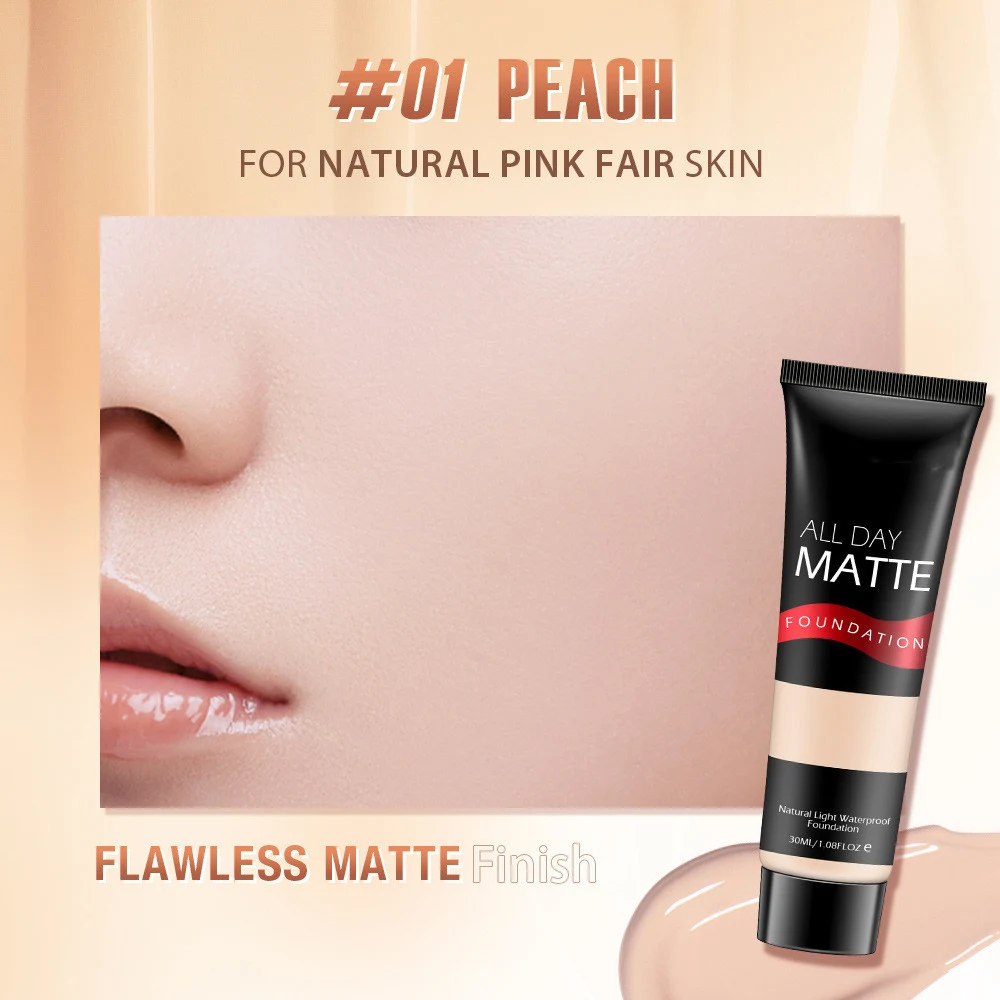 Base de Maquillaje Líquida Compacta 30ML Larga Duración Hidratante Control de Grasa A Prueba de Manchas Fundación Perfecta — foto 2