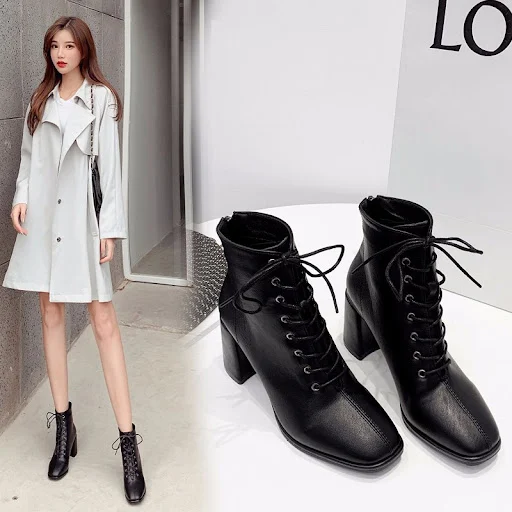 Title 5, Womens Stubby-Heeled Short Martin Boots Mature...