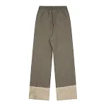Geruite rechte katoenen broek voor heren met elastische taille. Comfortabel en casual, ideaal voor dagelijks gebruik en een relaxte uitstraling. — foto 15