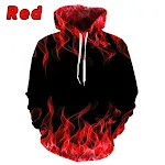 Long Sleeve Hooded Flame Series Burning Sweatshirt for warmth and style. Featuring a flame design, perfect for cooler we — photo 4