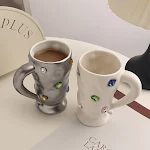 Gem Mug High-grade Coffee Cup Light Luxury Good-looking Lovers Ceramic Cup. Enjoy your coffee in style and elegance with — photo 2