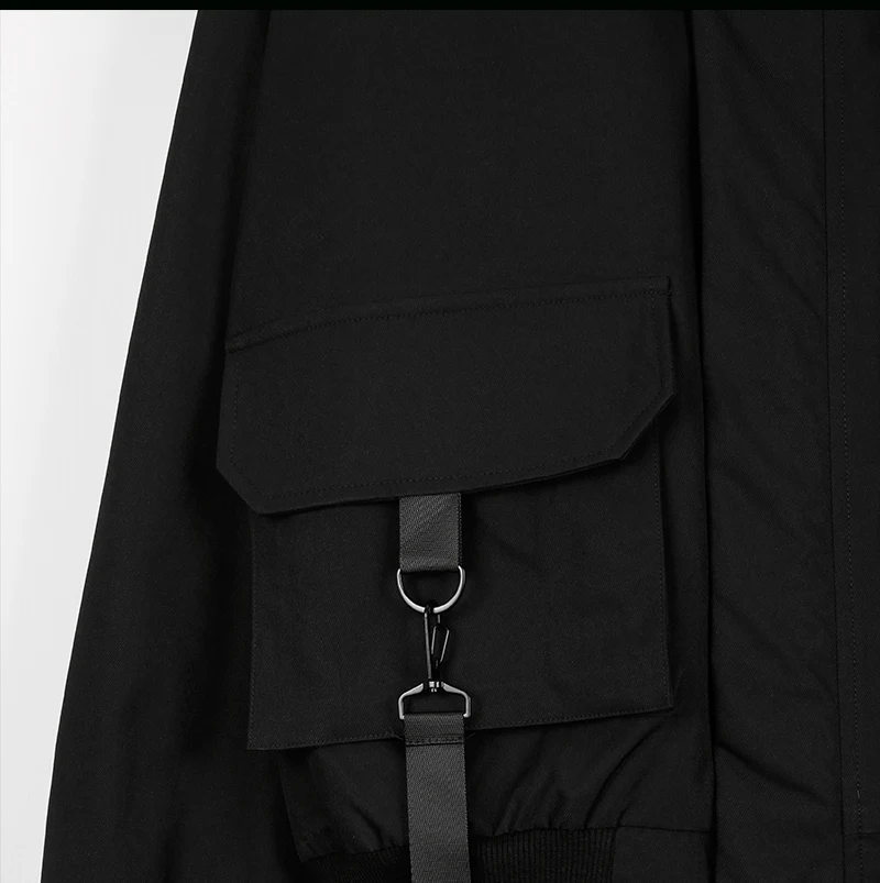 Jaqueta masculina funcional com gola alta para vento. Moda e proteção combinadas para enfrentar o clima. Conforto e estilo garantidos. — foto 8
