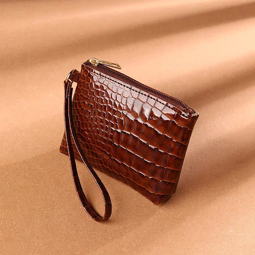 Title 5, Purse Bag PU Solid Color Clutch