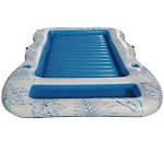 Inflatable swimming pool floating boat for tanning. Reclining pool lounger, perfect for enjoying the sun and swimming in — photo 5