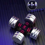 Equipamento fitness doméstico em aço inoxidável com halteres removíveis com eletrodeposição para treinos completos e duradouros em casa. — foto 5