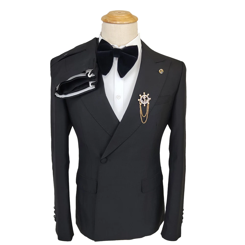 Terno masculino Business Slim Fit Conjunto de 2 peças Elegância e conforto para o ambiente de trabalho. Corte slim, caimento impecável, ideal para ocasiões formais. — foto 4