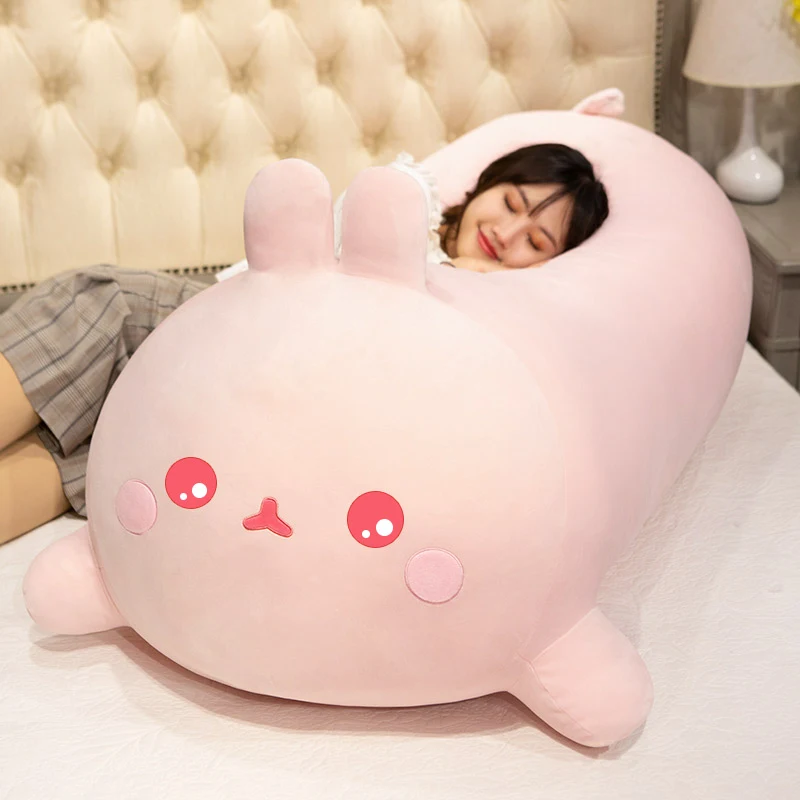 Boneca de pelúcia fofa de coelho ou urso para meninas, um brinquedo macio e adorável para abraçar, perfeito para presentear e brincar. — foto 2